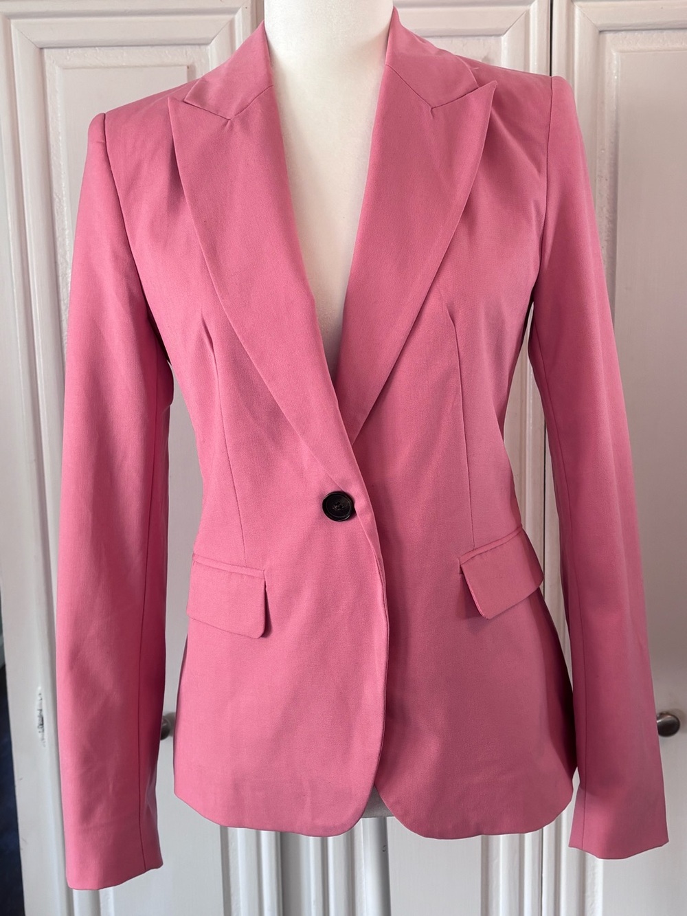 Zara Rose Pink Single-Button Tailored Blazer sz 4 NWT